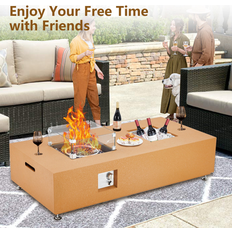 Garvee 56" Patio Propane Fire Pit Table