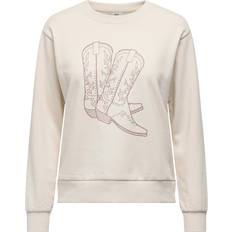 Vrouw - Zilver Truien JdY paris Sweatshirt - Bourgogne/Zilver/Offwhite