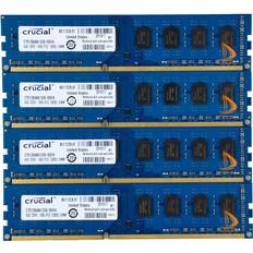 Crucial DDR3 RAM Memory Crucial Crucial 4x 4gb 2rx8 pc3-12800u ddr3 1600mhz dimm desktop memory ram non-ecc cl11