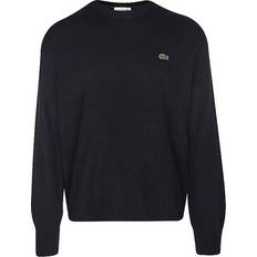Lacoste Svarta Tröjor Lacoste Carded Wool Crew Neck Sweater - Blå