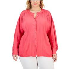 Calvin Klein Blouses Calvin Klein Plus Womens Work Wear Shirred Blouse