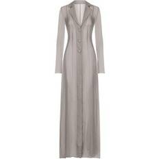 Dolce & Gabbana Grey Coats Dolce & Gabbana Duster Coat Grey