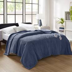 Textiles Serta Dream Soft Heated Blanket 84 x 90 x 0.25 in Navy Blankets Blue (228.6x)