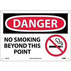 Office Supplies National Marker Danger Signs No Smoking Beyond This 10 x 14 Aluminum