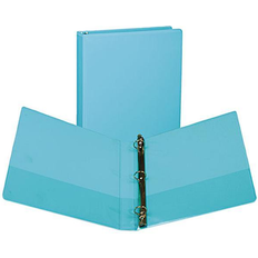 Samsill Presentation View Binder Round Ring 11 x 8-1/2 1' Capacity Turquoise 2 Pack