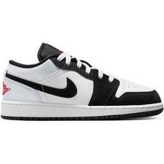 Jordan air 1 junior low black Nike Air Jordan 1 Low SE GS - White/Black/Matte Silver/Fire Red