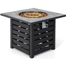 SlickBlue Square Propane Fire Pit Table