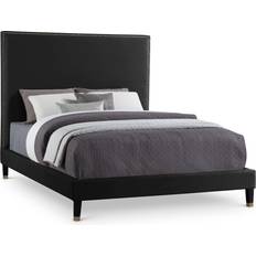 Full Beds Harlie Velvet Full Bed Black