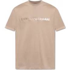 Emporio Armani Beige T-shirts Emporio Armani Cotton T-Shirt - Beige