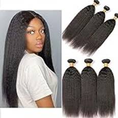 Hårtränsar Huarisi Yaki Straight Hair Weave Bundles 16 18 20 inch Grade