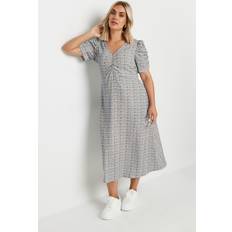 Grey Dresses Yours Yours Curve Textured Milkmaid Dress - Grey