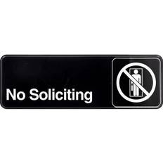 Hillman Hillman English Black No Soliciting Plaque 3 in H x 9 in W
