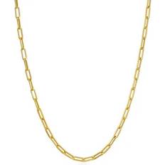 14K Yellow Gold Paperclip Chain Necklace, 22' 22'