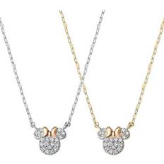 Disney Necklaces Disney 0.23 CT. T.W. Diamond Minnie Mouse Necklace in 14K Yellow Gold: Yellow Gold