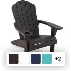 Keter Garden Chairs Keter Everest Adirondack Chair Classic Gray