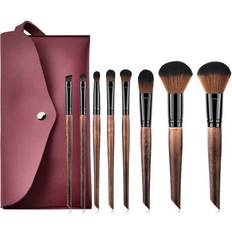 Cosmetics Awwp Fashion Makeup, Makeup Brushes Clear Out Stock! 8*Makeup Brushes 1*Makeup Brush Bag Makeup Eyeshadow 8Pcs Cosmetic Set Brush Powder Foundation Wooden Brush Brushes Brush Makeup Brushes Brown One Size Brush