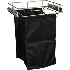 Bathroom Accessories Hardware Resources Pullout Laundry Hamper 22.5 H x 17 W x 14 D in Gray/Black