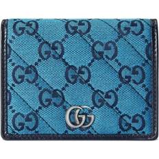 Gucci Multicolored Wallets Gucci Gg Marmont Multicolor Wallet - Blue