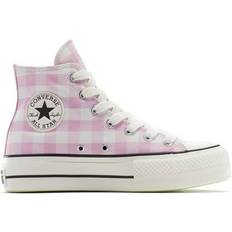 Converse Chuck Taylor All Star Lift Hi Gingham Trainers - White/Summit