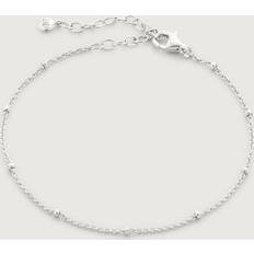 Monica Vinader Bracelets Monica Vinader Fine Beaded Chain Bracelet Sterling Silver
