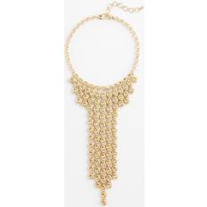 Chico's Cascading Gold Tone Statement Necklace