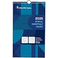 Multicoloured Calendars Collins Colplan 2025 Monthly Spiral Planner Calendar