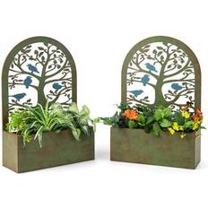 Costway Garden Decorations Costway Decorative Raised Garden Bed Set of 2