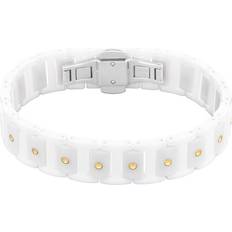 Men - White Gold Bracelets Movado Men's White SE Ceramic Bracelet In Mixed Metals/white