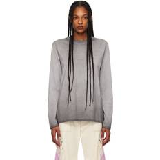 MSGM Faded Long Sleeve T-Shirt - Grey