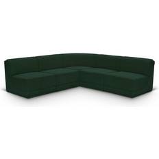 Green - U-Sofas Ollie Boucle Fabric Modular Sectional Green Sofa 5 Seater