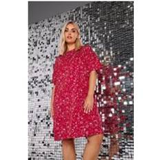 Nightgowns Yours Printed Sleep Tee Nightdress - Red