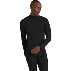 Falke Herren Basisschicht Falke Wool Tech Half Zip Shirt - Black