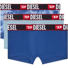 Blue - Women Men's Underwear Diesel Damien Boxers 3 Units - Blau