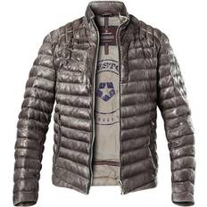 Milestone Lederjacke - Silber