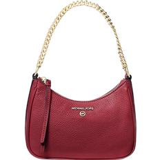 Røde Håndvesker Michael Kors Jet Set Charm Small Pebbled Leather Pochette - Deep Red