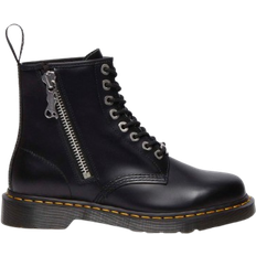 Dr. Martens Men Ankle Boots Dr. Martens 1460 Zip Smooth Leather Lace Up Boots - Black