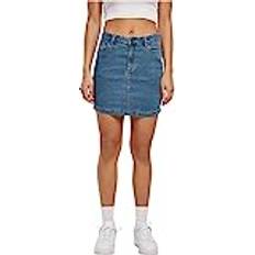 Transparent Kjolar Urban Classics Organisk Stretch Denim Minikjol - Klarblå