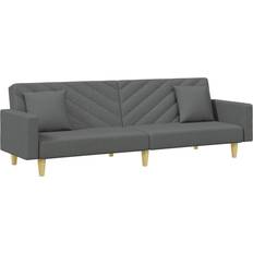 Beige Sofas vidaXL Cama De Dark Grey Sofa 220cm 2Stk. Zweisitzer