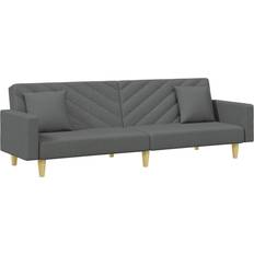 vidaXL Cama De Dark Grey Sofa 220cm 2stk 2 personers