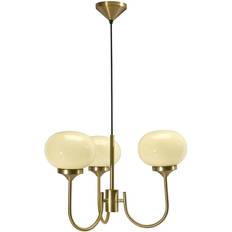 3 Lampor Taklampor PR Home Leah Cream/Brass Pendellampa 59cm