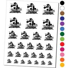 Purple Body Makeup Sniggle Sloth Gnarly Surfer Chimpanzee Ape on Wave Water Resistant Temporary Tattoo Set Fake Body Art Collection Purple