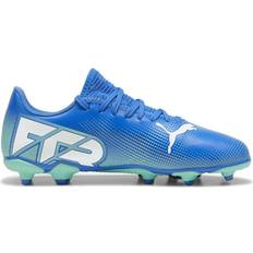 Textile Football Shoes Children's Shoes Puma Youth Future 7 Play FG/AG - Hyperlink Blue/Mint/White