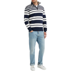 Man - Striped Jumpers Crew Clothing Navy Rugby Stripe Sweatshirt MULTI