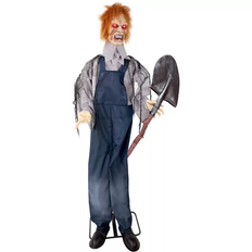 Party Decorations Haunted Hill Farm Party Decorations Lifesize Animatronic Evil Grave Digger with Shovel