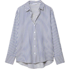 Stradivarius Striped Flowing Shirt - Blue