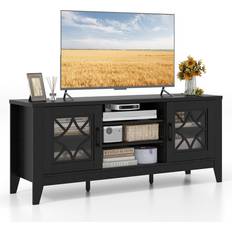 Tv stand for 65 in tv Costway Farmhouse Stand Black TV Bench 59x25"