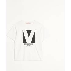 Valentino Cotton T-Shirt With Chez Print - Ivory