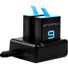 Gopro hero 12 black Evermart GoPro Hero 9 10 11 12 Black Dobbelt Batteri Oplader