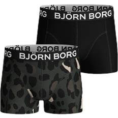 S Uima shortsit Björn Borg Gigant Leo Sammy Shorts 2-Pack - Green/Black