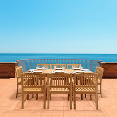 Teak Patio Dining Sets Teak 9pc Patio Dining Set